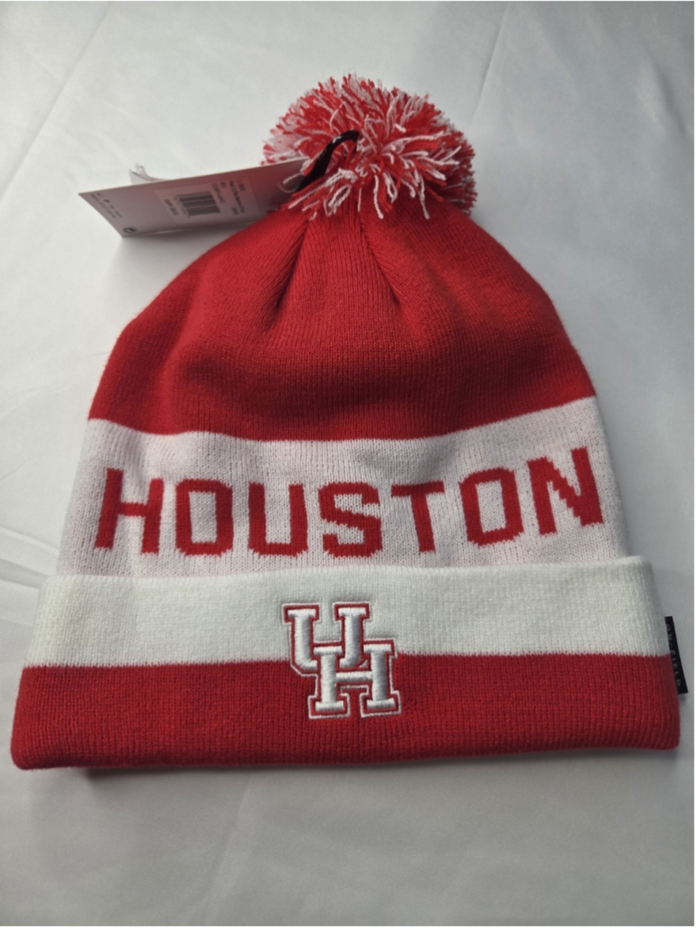 Nike University of Houston Cougars Cuffed Pom Beanie Red White NWT UH New #177